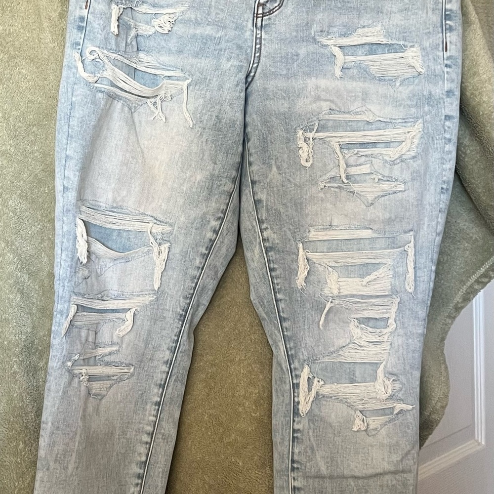 American Eagle Outfitters Light Blue Distressed Jeggings Jeans